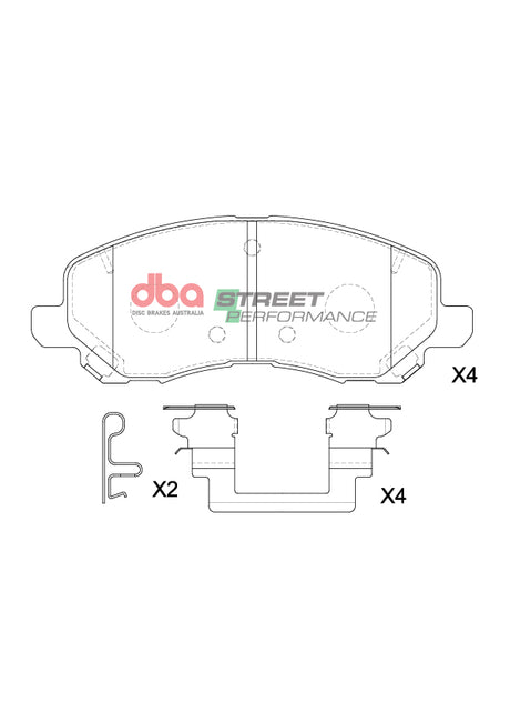 Sp Performance Brake Pads Mitsubishi Asx Xb 2010 2014 Front DB1441SP - DBA | Universal Auto Spares