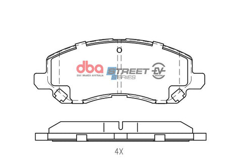 Ssev Street Series Brake Pads Mitsubishi Outlander Zj & Zk Phev Hybrid 2014 2019 Front DB1441SSEV - DBA | Universal Auto Spares