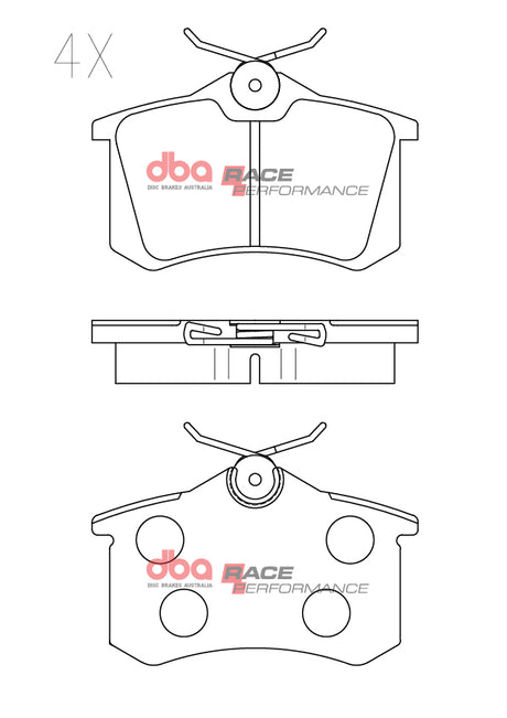 Rp Performance Brake Pads Renault Megane Bfb M5P.402 & M5P.404 Mechanical Park Brake 2020-> Rear DB1449RP - DBA | Universal Auto Spares