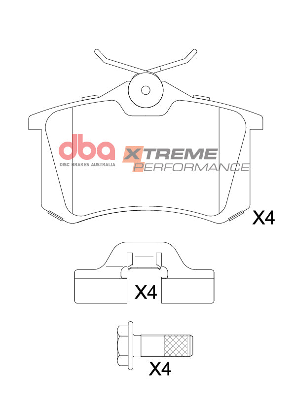 Xp Performance Brake Padsrenault Megane Bfb M5P.402 &M5P.404 Mechnicl Pk Brk 2020 Rear DB1449XP - DBA