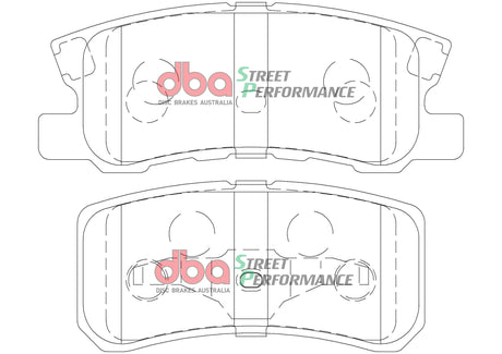Sp Performance Brake Pads Mitsubishi Outlander/Pajero Rear DB1464SP - DBA | Universal Auto Spares