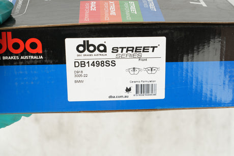 Ss Street Series Brake Pads Bmw 2003-2014 Front(suits Wear Sensor DBAWS1032 DBAWS1044 DBAWS1048 ) DB1498SS - DBA | Universal Auto Spares