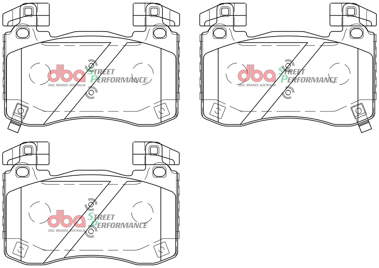 Sp Performance Brake Pads Kia Stinger V6 Twin Turbo 2018 On Front DB15003SP - DBA