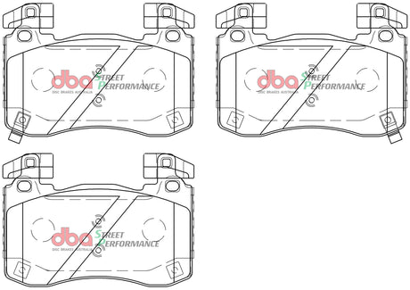 Sp Performance Brake Pads Kia Stinger V6 Twin Turbo 2018 On Front DB15003SP - DBA | Universal Auto Spares