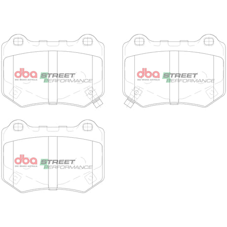 Sp Street Performance Brake Pads Subaru Wrx Sti 2018 On Rear DB15007SP - DBA | Universal Auto Spares