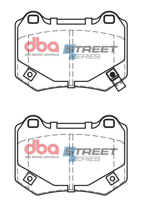 Ss Street Series Brake Pads Subaru Wrx Sti 2018 On Rear DB15007SS - DBA | Universal Auto Spares