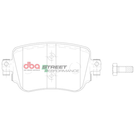 Sp Street Performance Brake Pads Volkswagon Polo Aw Gti 2017 On Rear DB15009SP - DBA | Universal Auto Spares