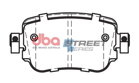 Rear Street Series Brake Pads DB15009SS - DBA | Universal Auto Spares