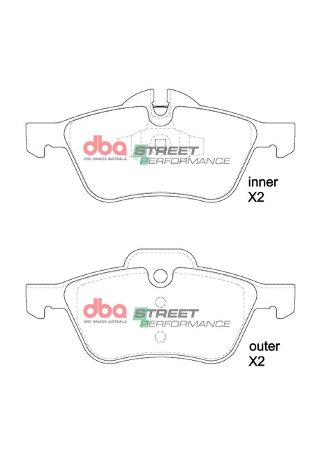 Sp Street Performance Brake Pads Bmw Mini 2002-2014 Front DB1500SP - DBA | Universal Auto Spares