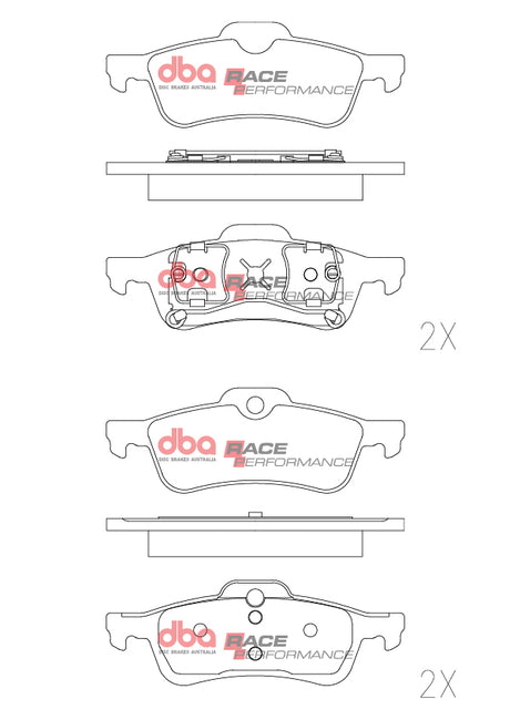 Race Brake Pads Bmw Mini Cooper 2002-2014 Rear DB1501RP - DBA | Universal Auto Spares