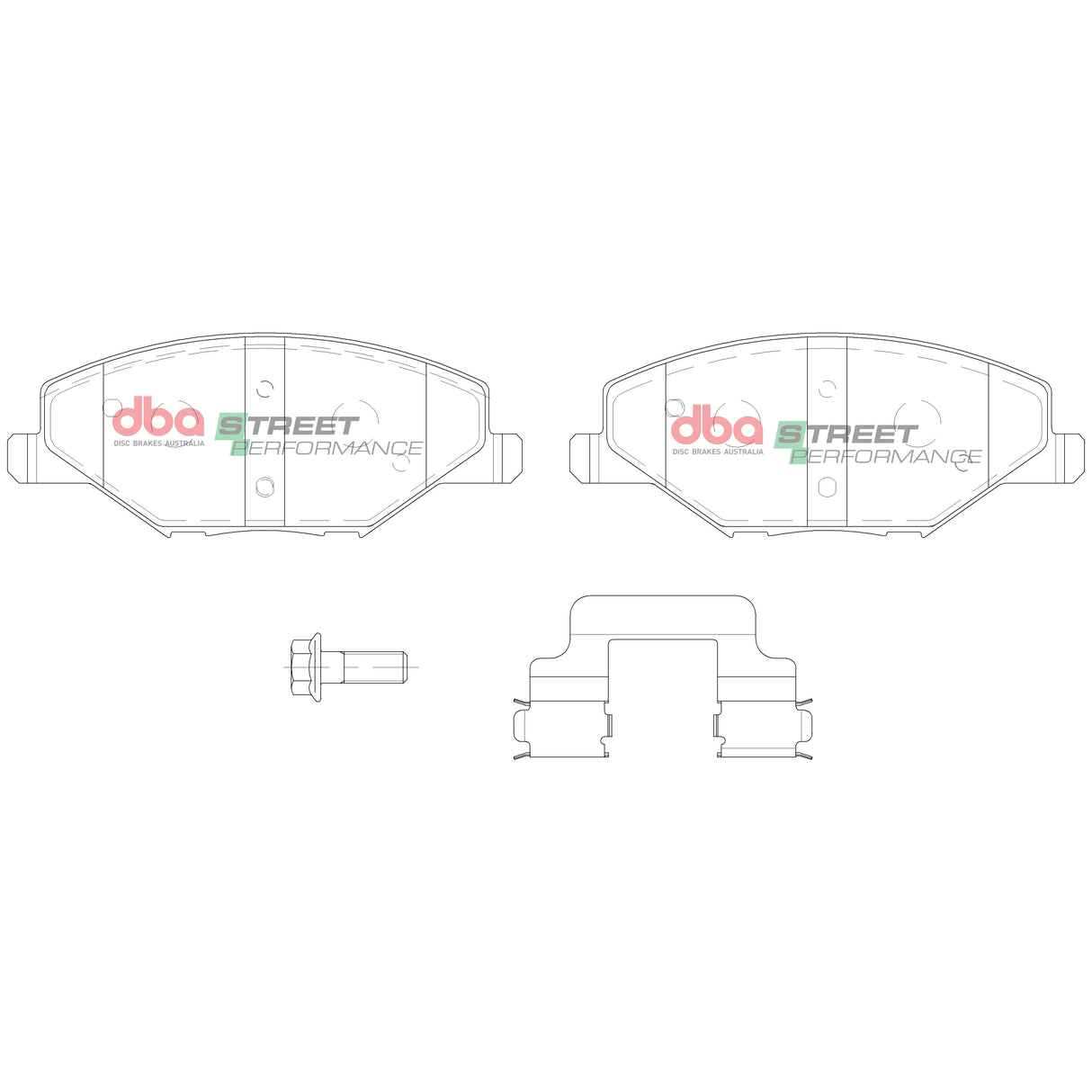 Sp Street Performance Brake Pads Volkswagen Polo 6R 2014 2018 Front DB15024SP - DBA