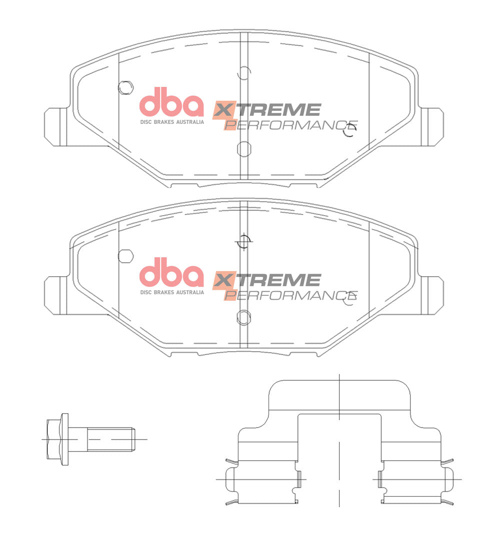 Xp Xtreme Performance Brake Pads Volkswagen Polo Gr 2014 2018 Front DB15024XP - DBA