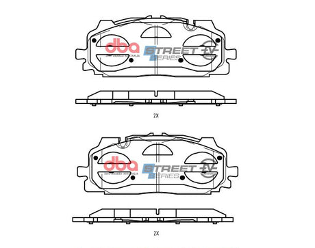 Ssev Street Series Brake Pads Audi E-Tron 2018 On Front(suits Wear Sensor DBAWS1123 DBAWS1126 ) DB15030SSEV - DBA | Universal Auto Spares