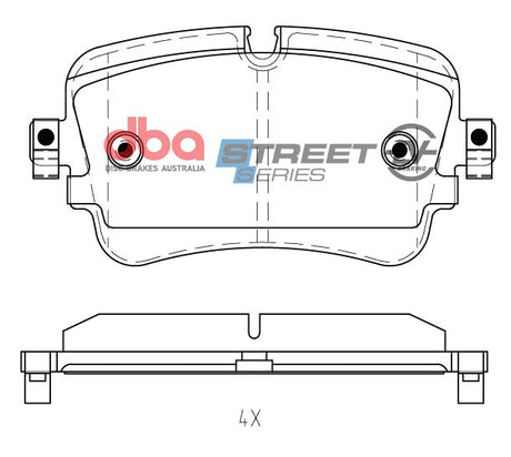 Ssev Street Series Brake Pads Audi E-Tron 2018 On Rear DB15031SSEV - DBA | Universal Auto Spares