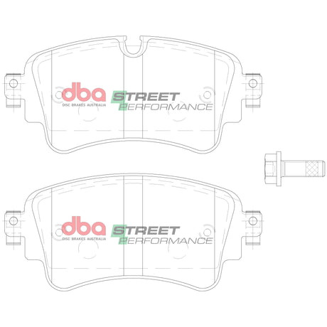 Sp Street Performance Brake Pads Audi S5 & Others 2017 On Rear DB15032SP - DBA | Universal Auto Spares