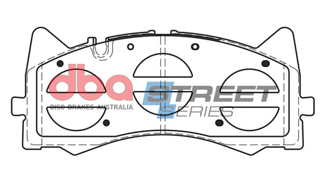 Ss Street Series Brake Pads Mercedes-Benz Amg Gt-S R190/C180 Amg S205 2014 & 2017 On Front(suits Wear Sensor DB15035SS - DBA | Universal Auto Spares