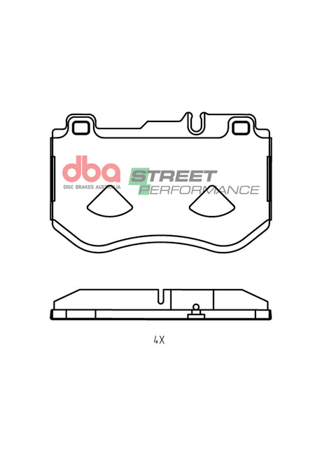 Sp Performance Brake Pads Mercedes-Benz C-Class C 180200 300 Non Amg (330MM Rotor) DB15036SP - DBA | Universal Auto Spares