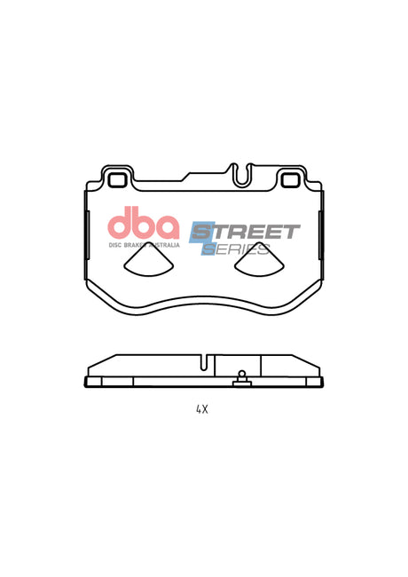 Ss Street Series Brake Pads Mercedes-Benz C-Class C 180 200 300 Non Amg (330 Mm Rotor) 2013 2018 Front DB15036SS - DBA | Universal Auto Spares
