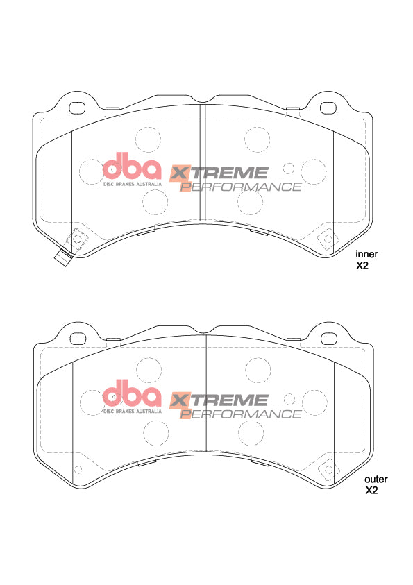 Xp Performance Brake Pads Jeep Grand Cherokee Trackhawk 2017 On Front DB15039XP - DBA