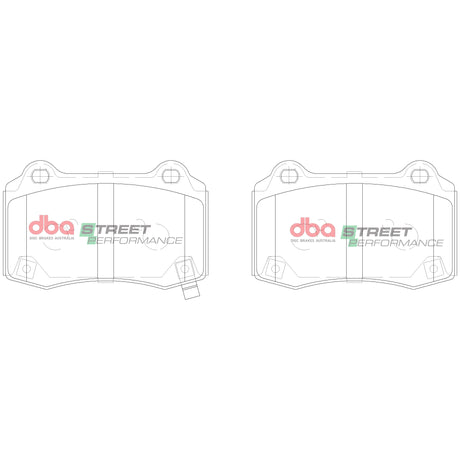 Sp Street Performance Brake Pads Hyundai Genesis Coupe 2010 On./Tesla Model S Brembo Rear DB15041SP - DBA | Universal Auto Spares