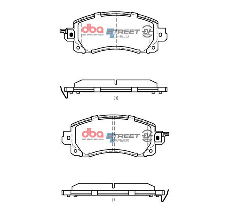 Ssev Street Series Brake Pads Subaru Forester Hybrid/Ex Hybrid 2019 On Front DB15042SSEV - DBA | Universal Auto Spares