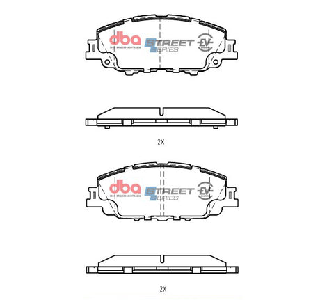 Ssev Street Series Brake Pads Toyota Corolla Hybrid 2018 On/Yaris Cross Hybrid 2020 On Front DB15043SSEV - DBA | Universal Auto Spares