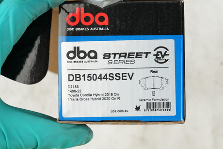 Ssev Street Series Brake Pads Toyota Corolla Hybrid 2018 On/Yaris Cross Hybrid 2020 On Rear DB15044SSEV - DBA | Universal Auto Spares