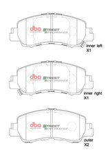 Sp Performance Brake Pads Mitsubishi Eclipse Cross 2017 -> Front DB15048SP - DBA