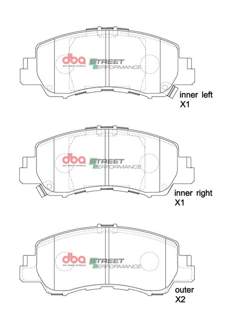 Sp Performance Brake Pads Mitsubishi Eclipse Cross 2017 -> Front DB15048SP - DBA | Universal Auto Spares