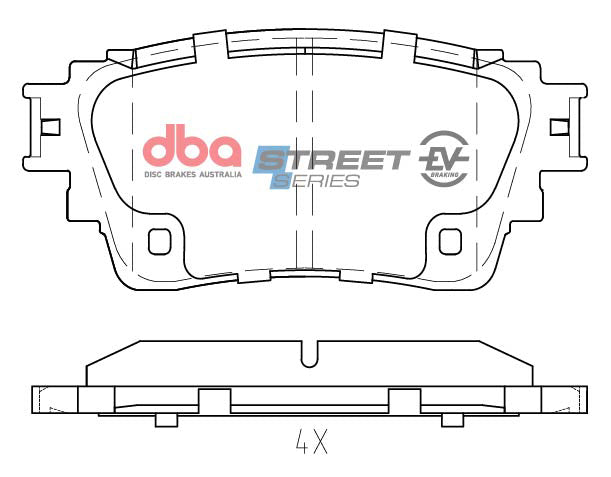 Ssev Street Series Brake Pads Mitsubishi Outlander Zl Phev Hybrid 2014 2019 Rear DB15049SSEV - DBA