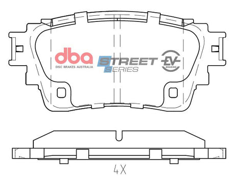 Ssev Street Series Brake Pads Mitsubishi Outlander Zl Phev Hybrid 2014 2019 Rear DB15049SSEV - DBA | Universal Auto Spares