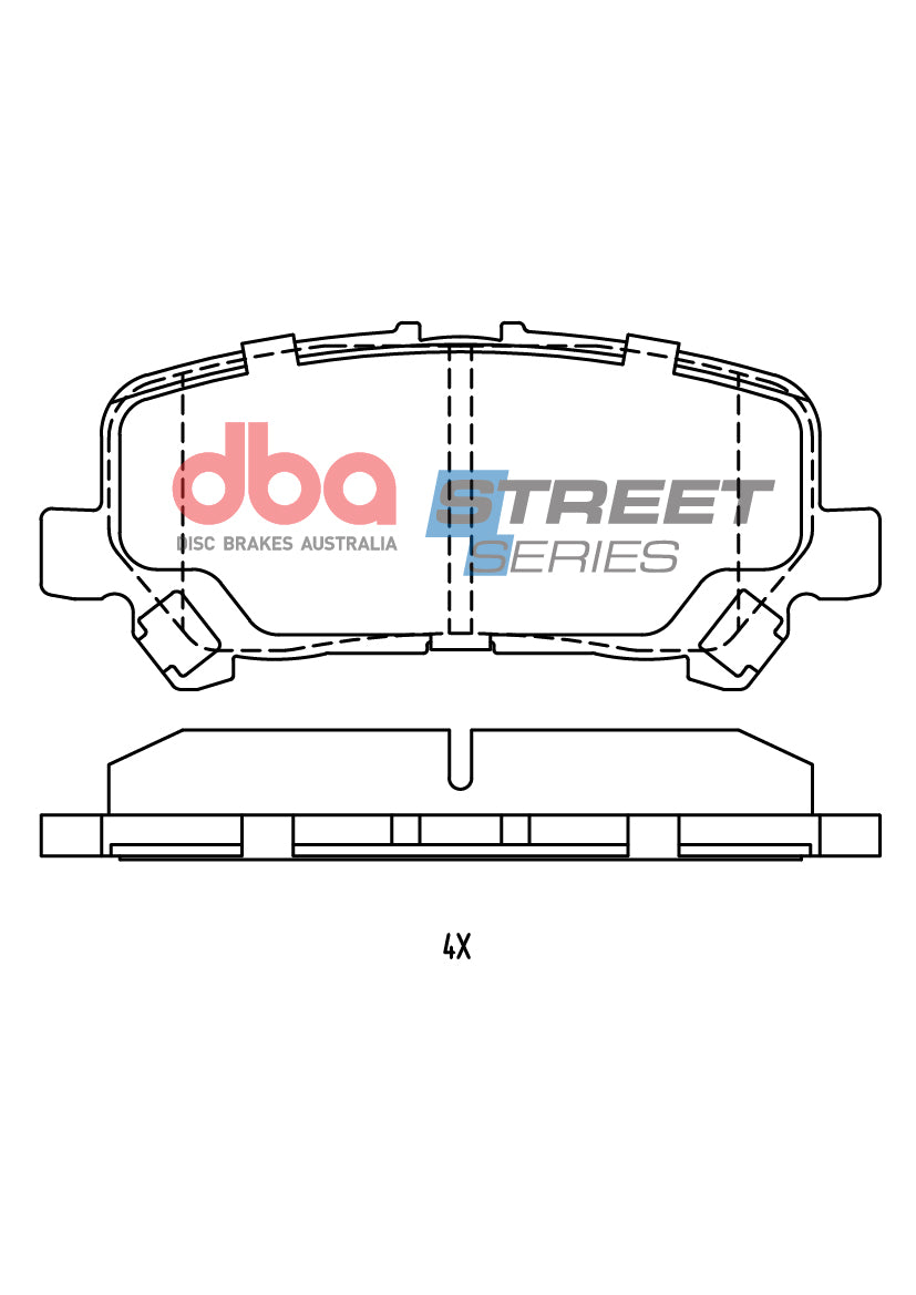 Ss Street Series Brake Pads Toyota Hi-Ace/Granvia 2019 -> Rear DB15052SS - DBA