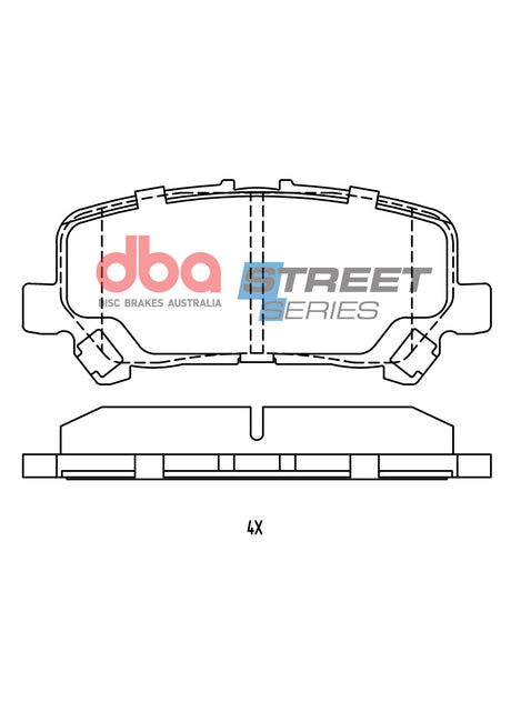 Ss Street Series Brake Pads Toyota Hi-Ace/Granvia 2019 -> Rear DB15052SS - DBA | Universal Auto Spares