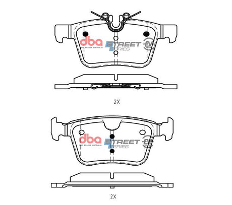 Ssev Street Series Brake Pads Jaguar E-Pace 2018 On/Volvo XC40/XC60/XC90/V60/S60/S90/POLESTAR 2 2017 DB15059SSEV - DBA | Universal Auto Spares