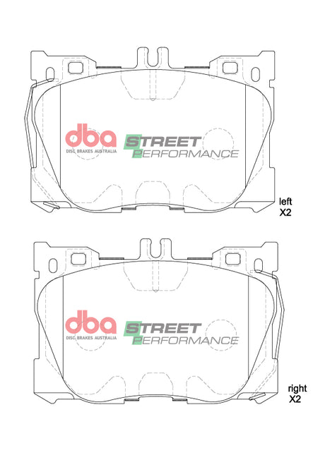 Sp Performance Brake Pads Mercedes E300 2020-2021 Front DB15062SP - DBA | Universal Auto Spares