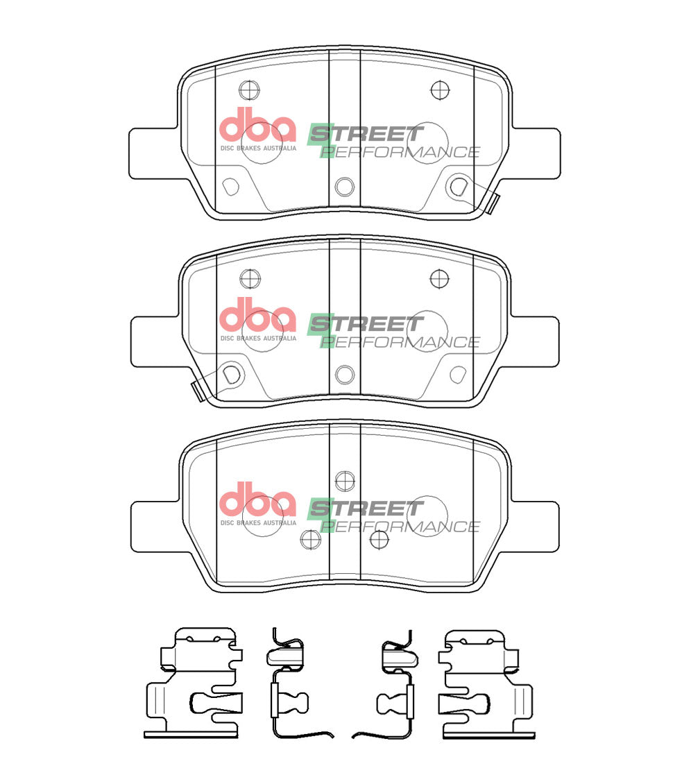 Sp Street Performance Brake Pads Hyundai Santa Fe/Kia Carnival/Sorrento 2020 -> Rear DB15072SP - DBA