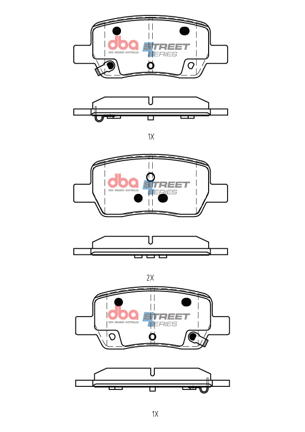 Ss Street Series Brake Pads Hyundai Santa Fe/Kia Carnival/Sorento 2020 -> Rear DB15072SS - DBA