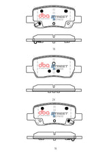 Ss Street Series Brake Pads Hyundai Santa Fe/Kia Carnival/Sorento 2020 -> Rear DB15072SS - DBA | Universal Auto Spares