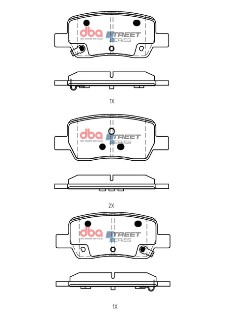 Ss Street Series Brake Pads Hyundai Santa Fe/Kia Carnival/Sorento 2020 -> Rear DB15072SS - DBA | Universal Auto Spares