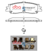 Ss Street Series Brake Pads Toyota Landcruiser LC300 Series 2022 -> Rear DB15078SS - DBA