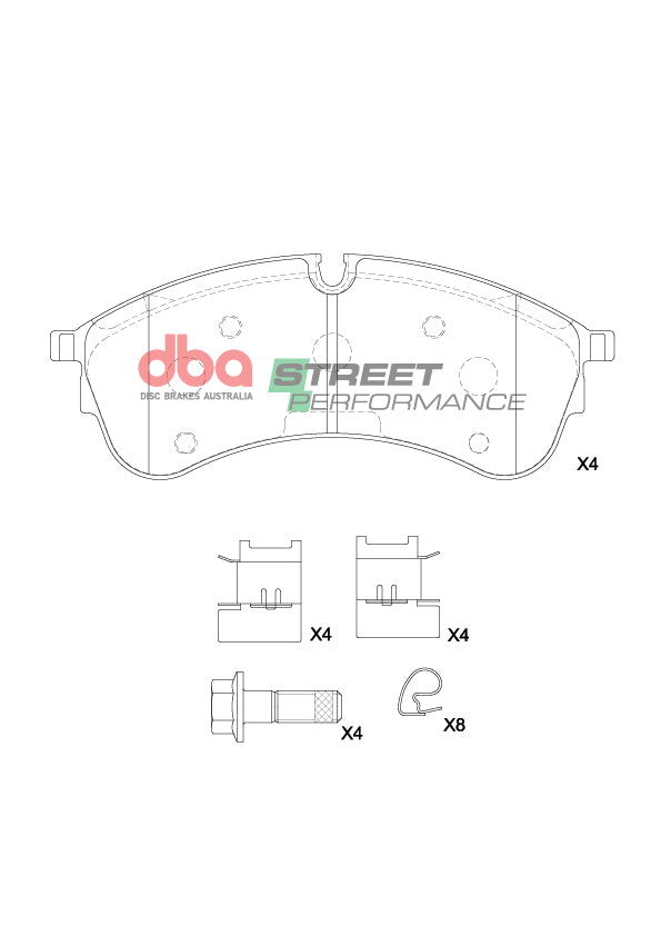 Sp Performance Brake Pads Volkswagen Crafter Sy 1LA 2016 On Front DB15080SP - DBA