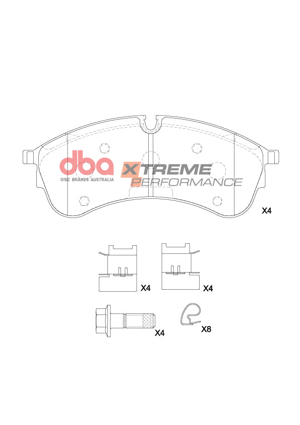 Xp Performance Brake Pads Volkswagen Crafter Sy 1LA 2016 On Front DB15080XP - DBA