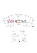 Xp Performance Brake Pads Volkswagen Crafter Sy 1LA 2016 On Front DB15080XP - DBA