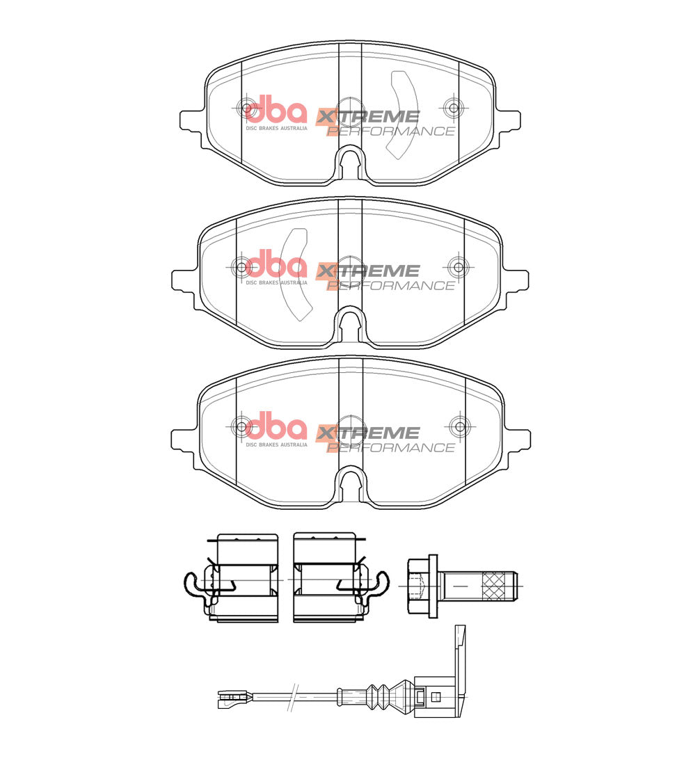 Xp Performance Brake Pads Volkswagen Golf Viii- On Front DB15091XP - DBA