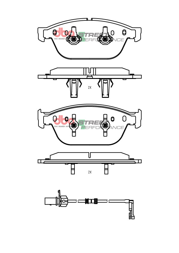 Sp Performance Brake PadsAudi SQ5 230KW 8R Cgqb 05/2013-08/2014 Front DB15099SP - DBA