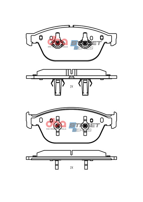 Ss Street Series Brake Pads Audi SQ5 A8. 2013-2014F(suits Wear Sensor DBAWS112 DB15099SS - DBA