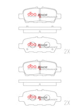 Race Brake Pads Nissan 370Z Z Stagea Skyline Gt- Akebono Caliper 2001 2014 Rear DB1509RP - DBA