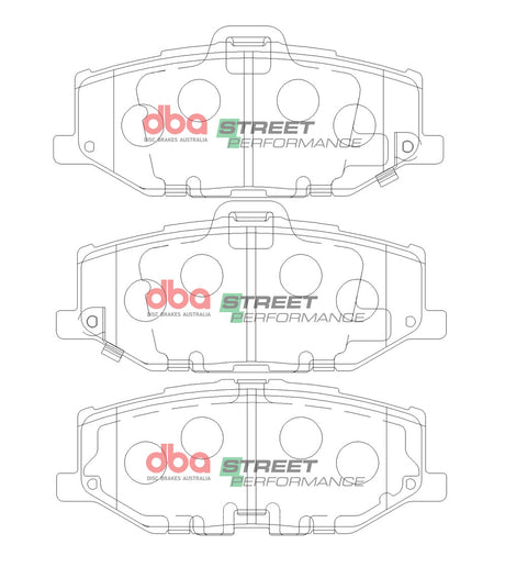Sp Street Performance Brake Pads Suzuki Jimny A6G 1.5L 2020 On Front DB15100SP - DBA