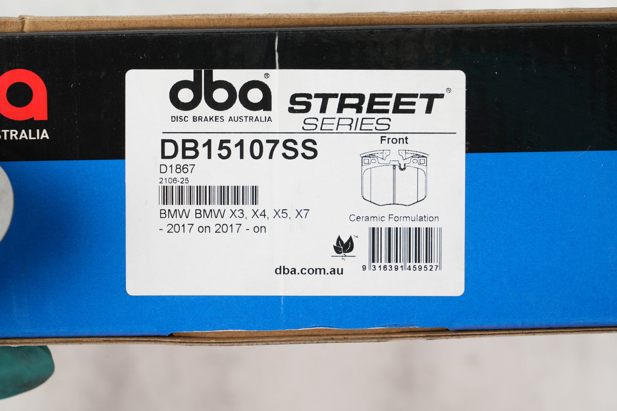 Ss Street Series Brake Pads Bmw X3 X4 X5 X7 2017 -> Front(suits Wear Sensor DBAWS1064 DBAWS1185 ) DB15107SS - DBA