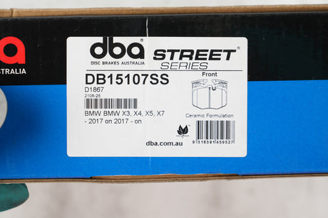 Ss Street Series Brake Pads Bmw X3 X4 X5 X7 2017 -> Front(suits Wear Sensor DBAWS1064 DBAWS1185 ) DB15107SS - DBA | Universal Auto Spares